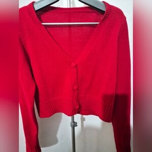 SHEIN Vibrant Red Knit Pullover